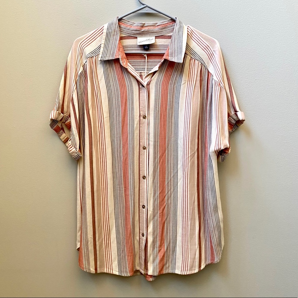 Universal Thread | striped Button Down Blouse